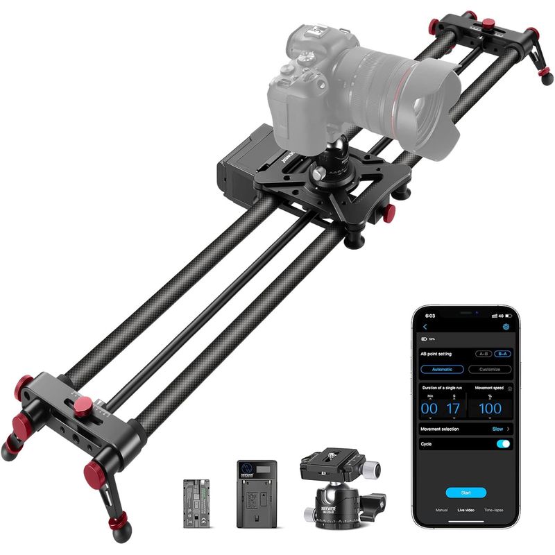 NEEWER - Slider Motorizado Neewer ER1 de Fibra de Carbono 100 cm