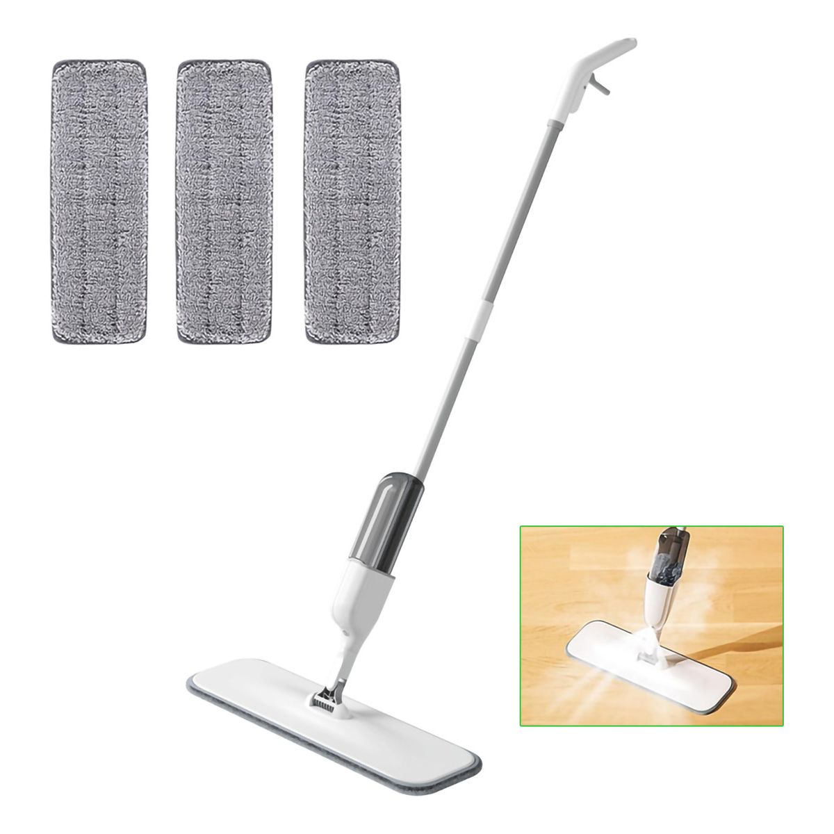 GENERICO - Mopa Spray En 360° Giratorio de Microfibra de Húmedo y Seco.