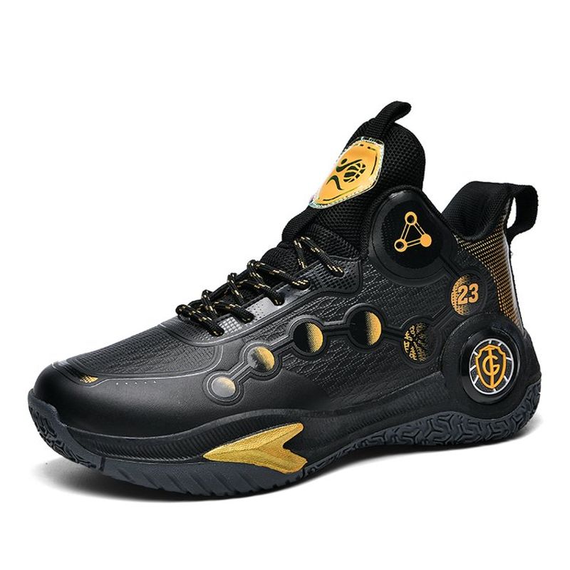 DANWEILE - Zapatillas de baloncesto transpirables para hombre y mujer - Negro.