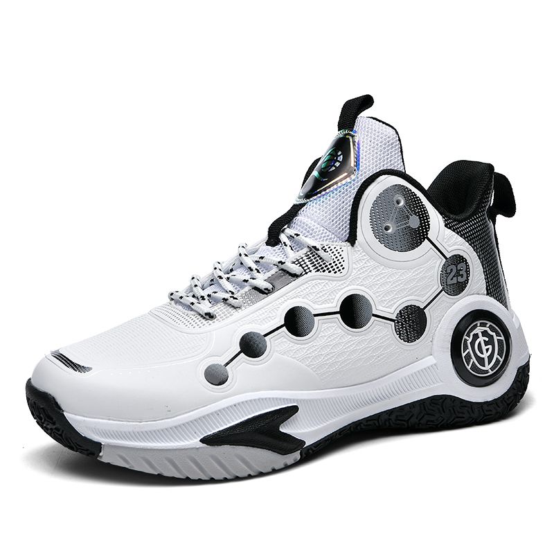 DANWEILE - Zapatillas de baloncesto transpirables para hombre y mujer - Blanco.