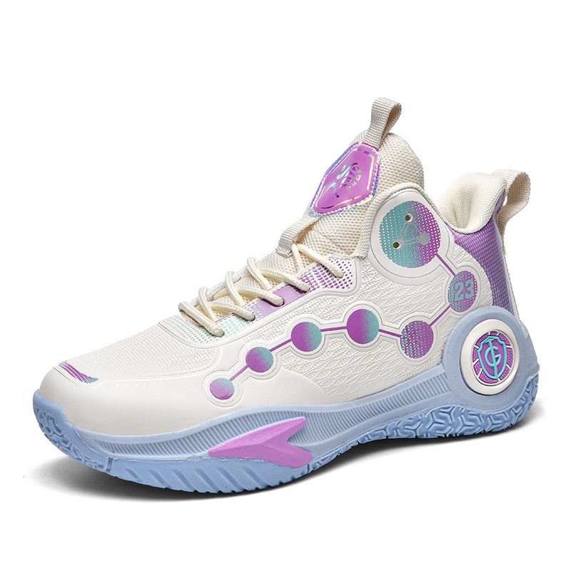 DANWEILE - Zapatillas de baloncesto transpirables para hombre y mujer - Beige.