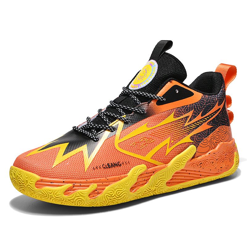 DANWEILE - zapatos de baloncesto para hombre cómodas y transpirables - Naranja.
