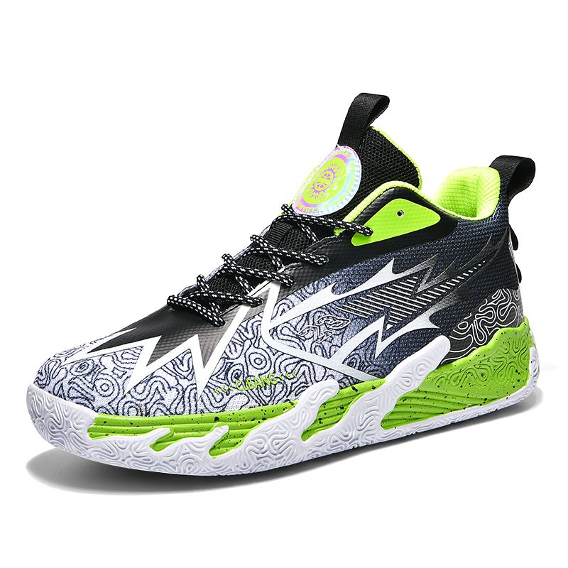 DANWEILE - zapatos baloncesto para hombre cómodas y transpirables Negro y Verde
