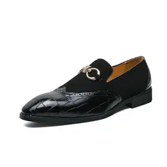 DANWEILE - Zapatos casuales clásicos de ante para hombre - Negro.