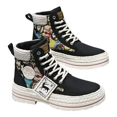 DANWEILE - Zapatillas deportivas casuales de caña alta para hombre Negro.