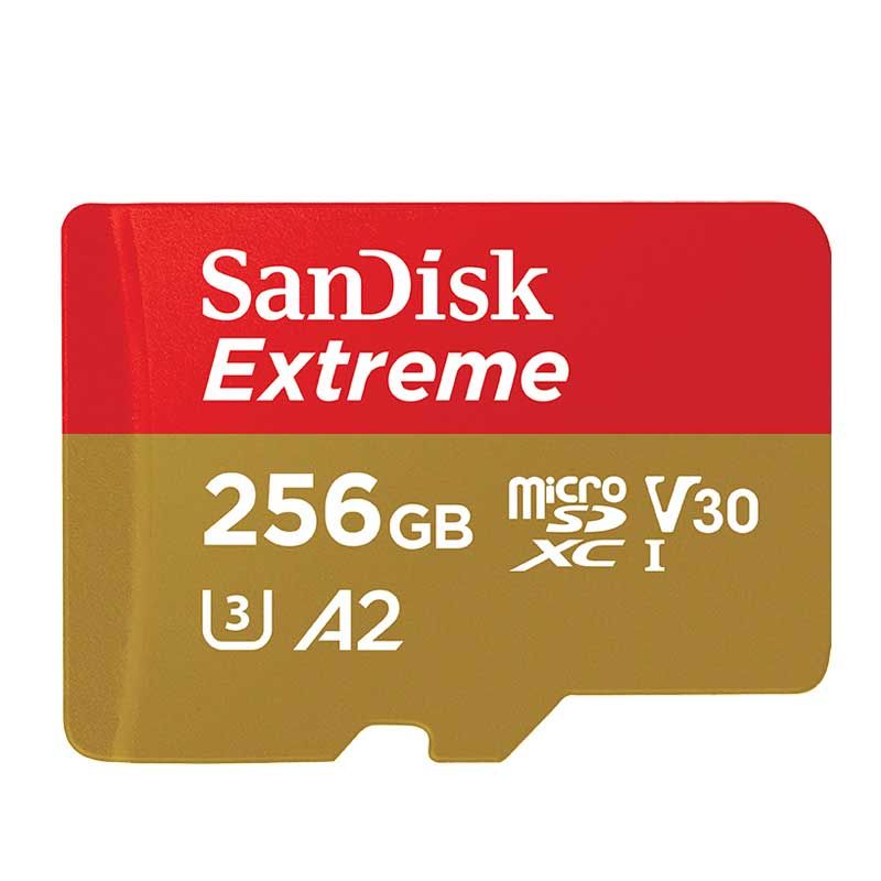 SANDISK - Tarjeta de Memoria Sandisk Micro SD Extreme 256GB 160Mbs A2.