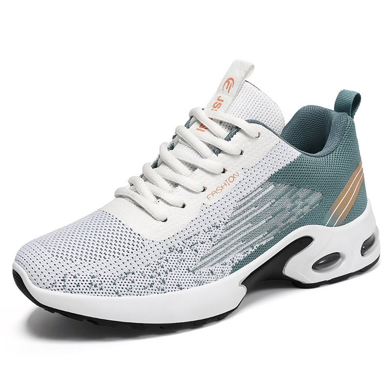 DANWEILE - Zapatillas transpirables de moda para hombre - Blanco Verde.