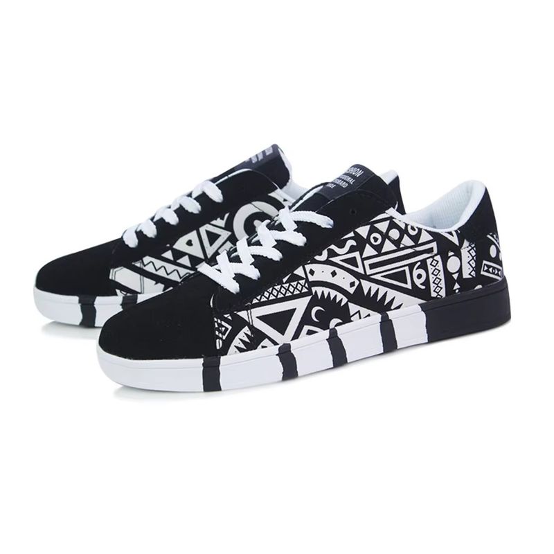 DANWEILE - Zapatillas Blanco con grafiti elegantes para hombre.