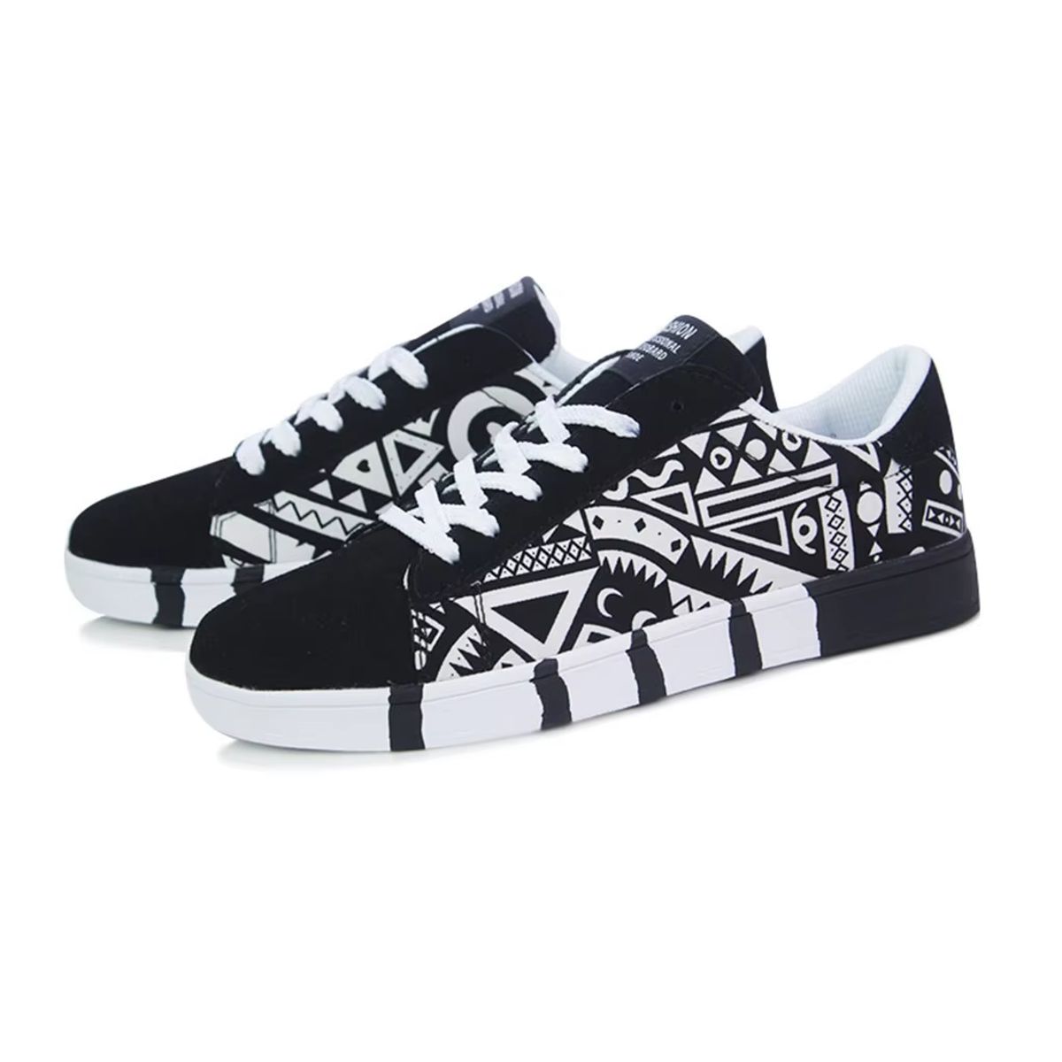 DANWEILE - Zapatillas Blanco con grafiti elegantes para hombre.