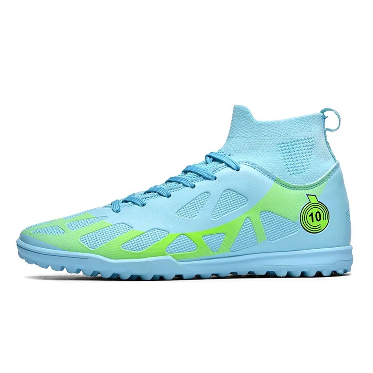 DANWEILE - Zapatilla de fútbol TF para hombres mujers Zapatos - Verde.