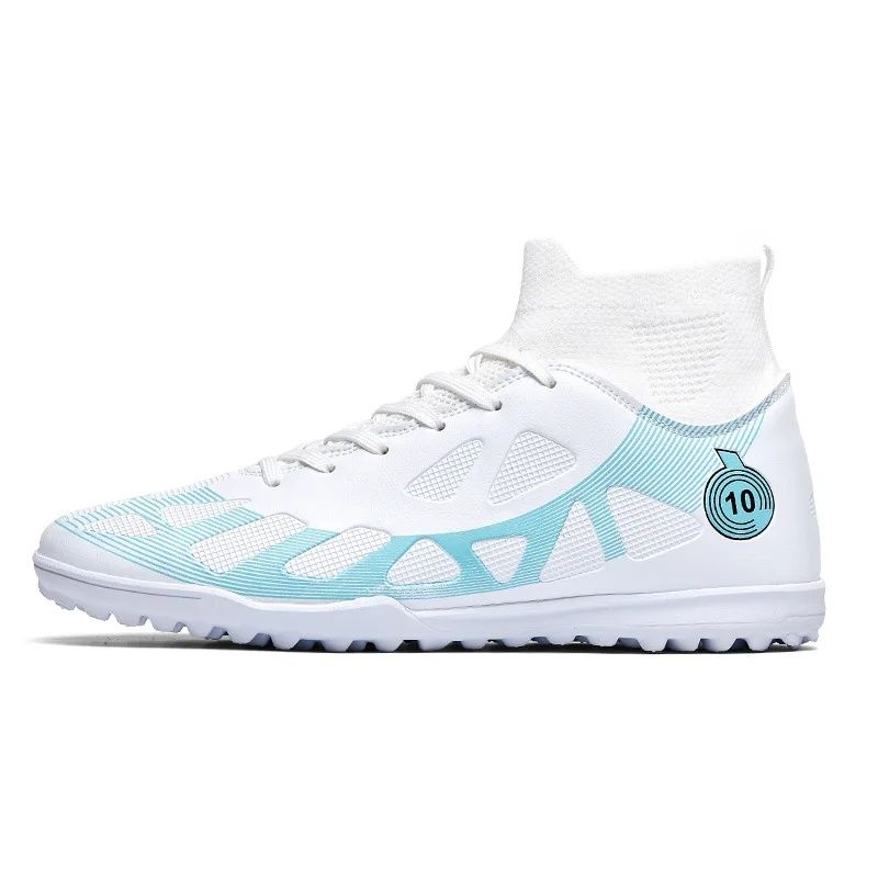DANWEILE - Zapatilla de fútbol TF para hombres mujers Zapatos - Blanco.