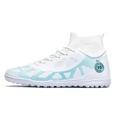 DANWEILE - Zapatilla de fútbol TF para hombres mujers Zapatos - Blanco.