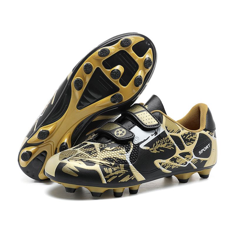 DANWEILE - Zapatillas de fútbol ultraligeras con clavos largos TF para niños.