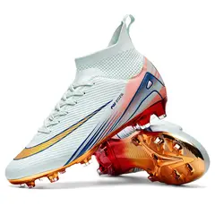 DANWEILE - Zapatillas entrenamiento clavos largos suela chapada oro CR7.