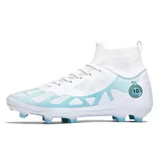 DANWEILE - Zapatilla de fútbol TF para hombres mujers Zapatos - Blanco.