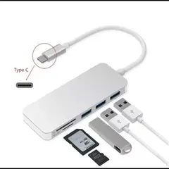 OEM - ADAPTADOR TYPE C TIPO C 3 X USB 30 TF MICRO SD