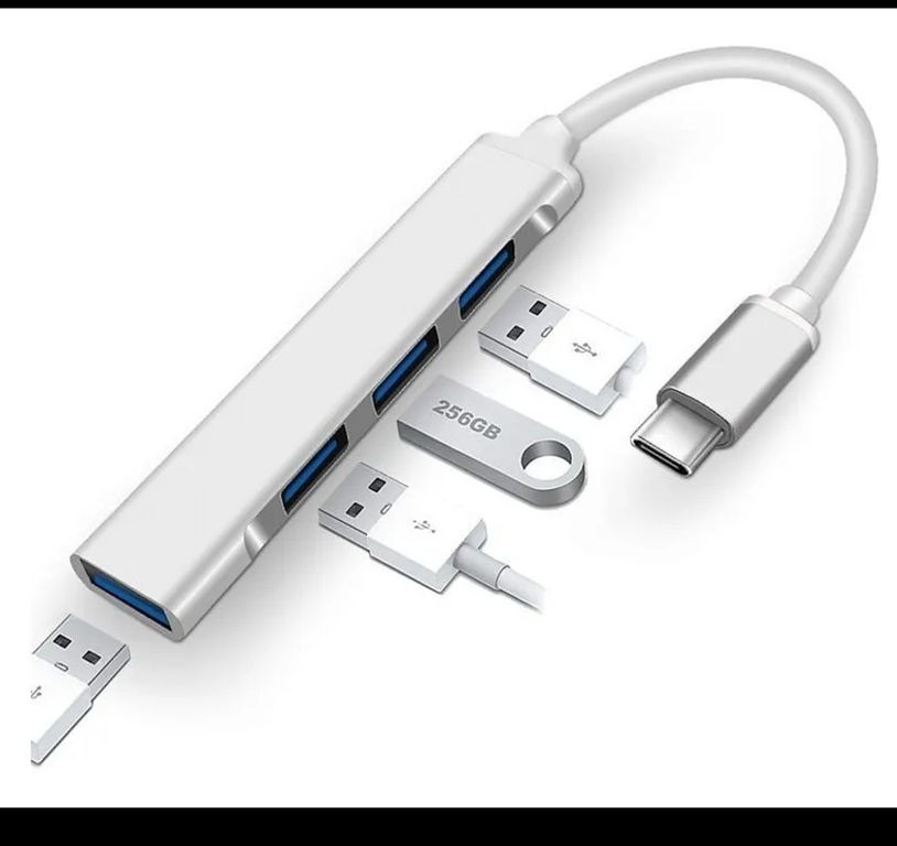 ADAPTADOR USB HUB TIPO C 4 X USB 30 4 EN 1