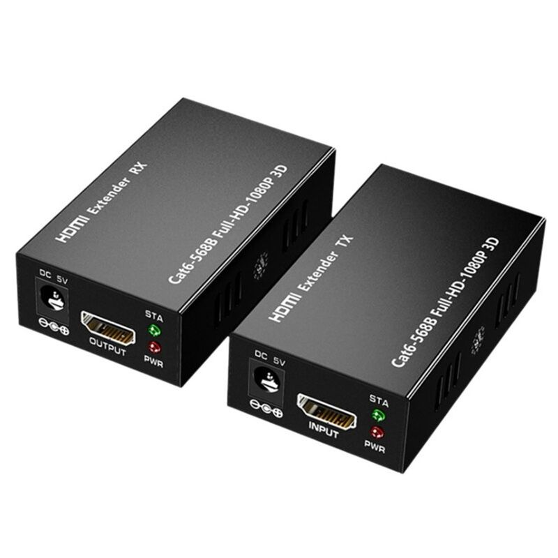 OEM - EXTENSOR VIDEO AUDIO DIGITAL 60MTS HDMI CABLE RED UTP RJ45.