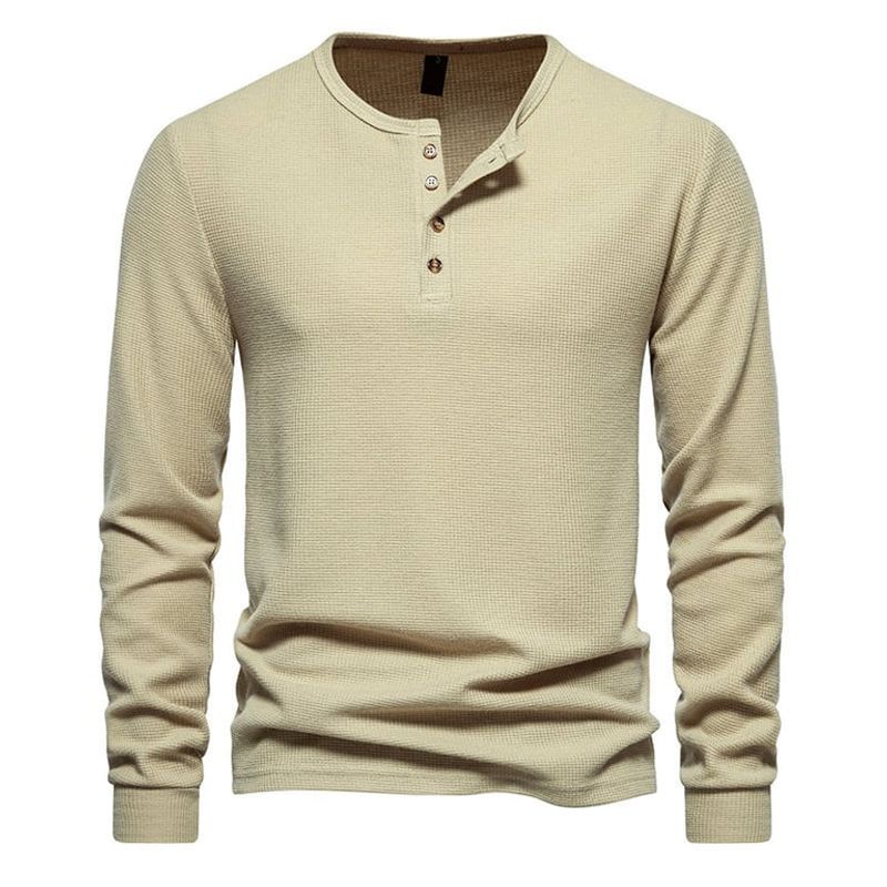 BLWOENS - Polera de manga larga para hombres - Beige