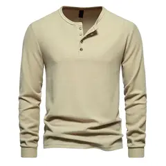 BLWOENS - Polera de manga larga para hombres - Beige