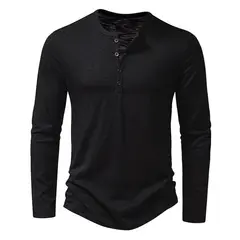 BLWOENS - Polera de manga larga para hombres - Negro