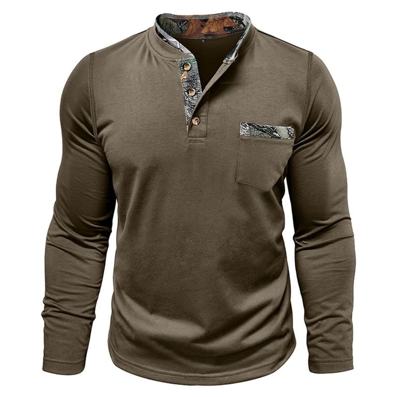 BLWOENS - Polera de manga larga para hombres - Verde