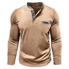 BLWOENS - Polera de manga larga para hombres - Beige