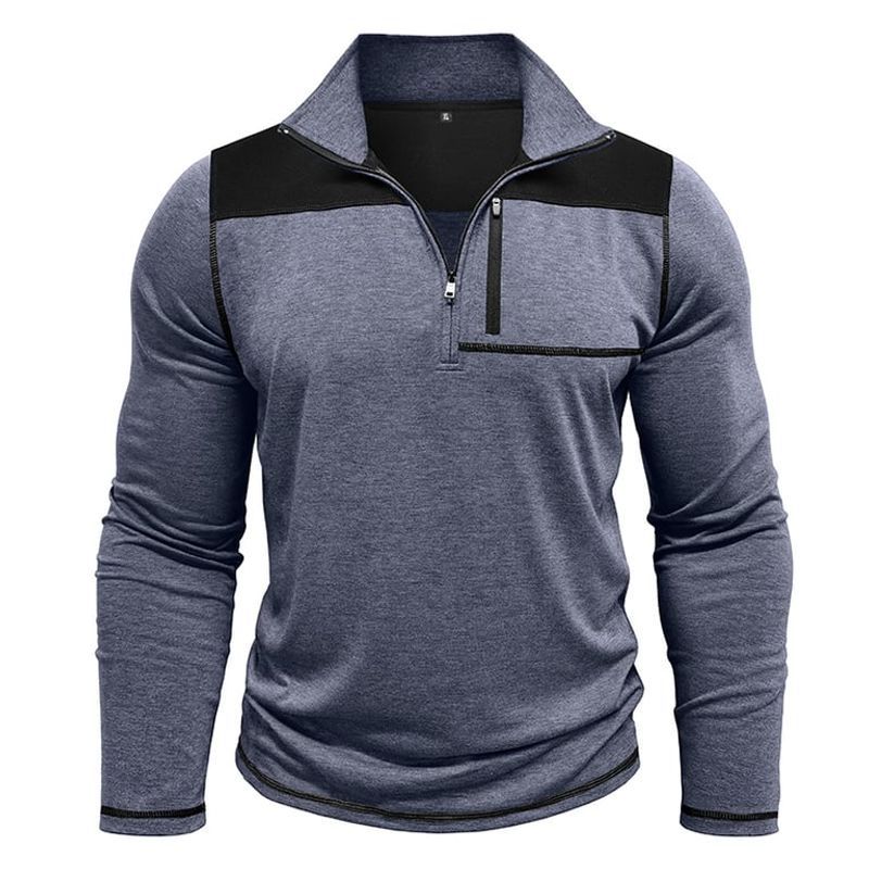 BLWOENS - Polera de manga larga para hombres - Azul