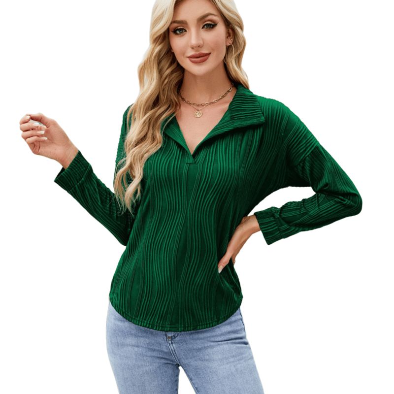 BLWOENS - Polera de manga larga para mujers - Verde