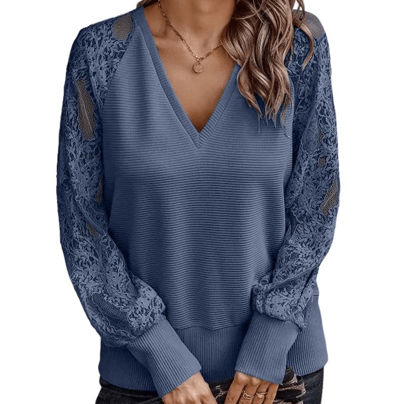 BLWOENS - Polera de manga larga para mujers - Azul