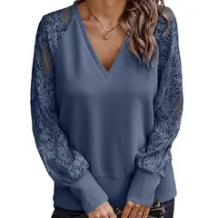 BLWOENS - Polera de manga larga para mujers - Azul