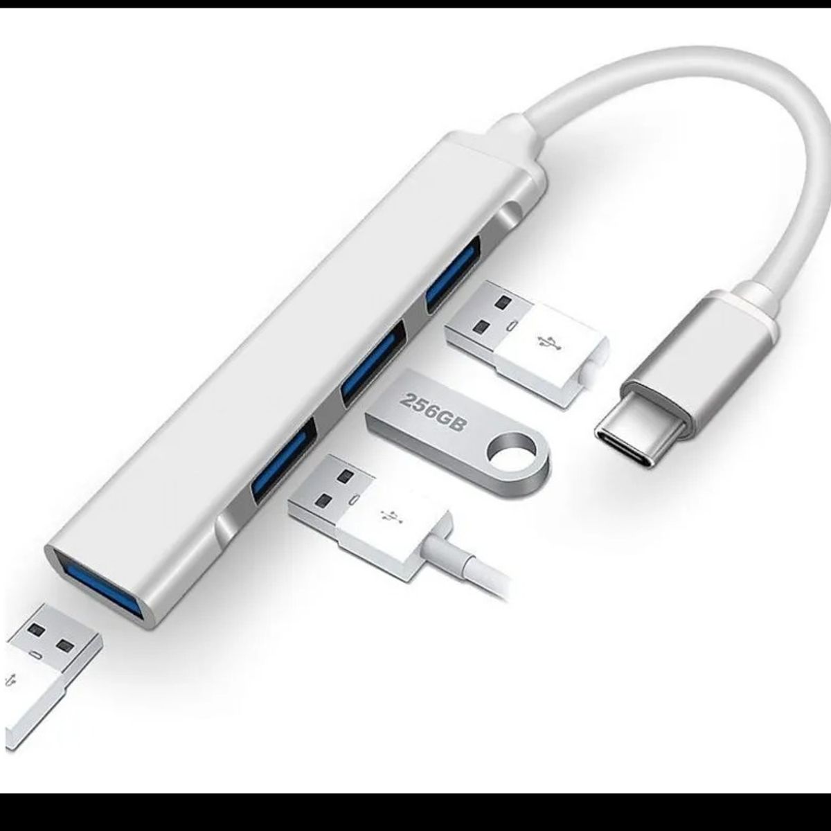 OEM - ADAPTADOR USB HUB TIPO C 4 X USB 30 4 EN 1