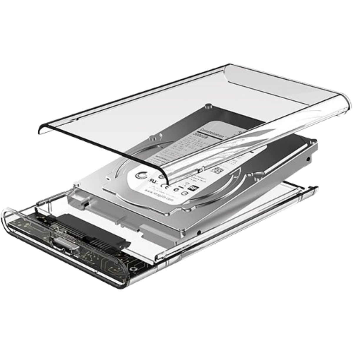 OEM - COFRE CASE TRANSPARENTE DISCO DURO SATA25 USB30