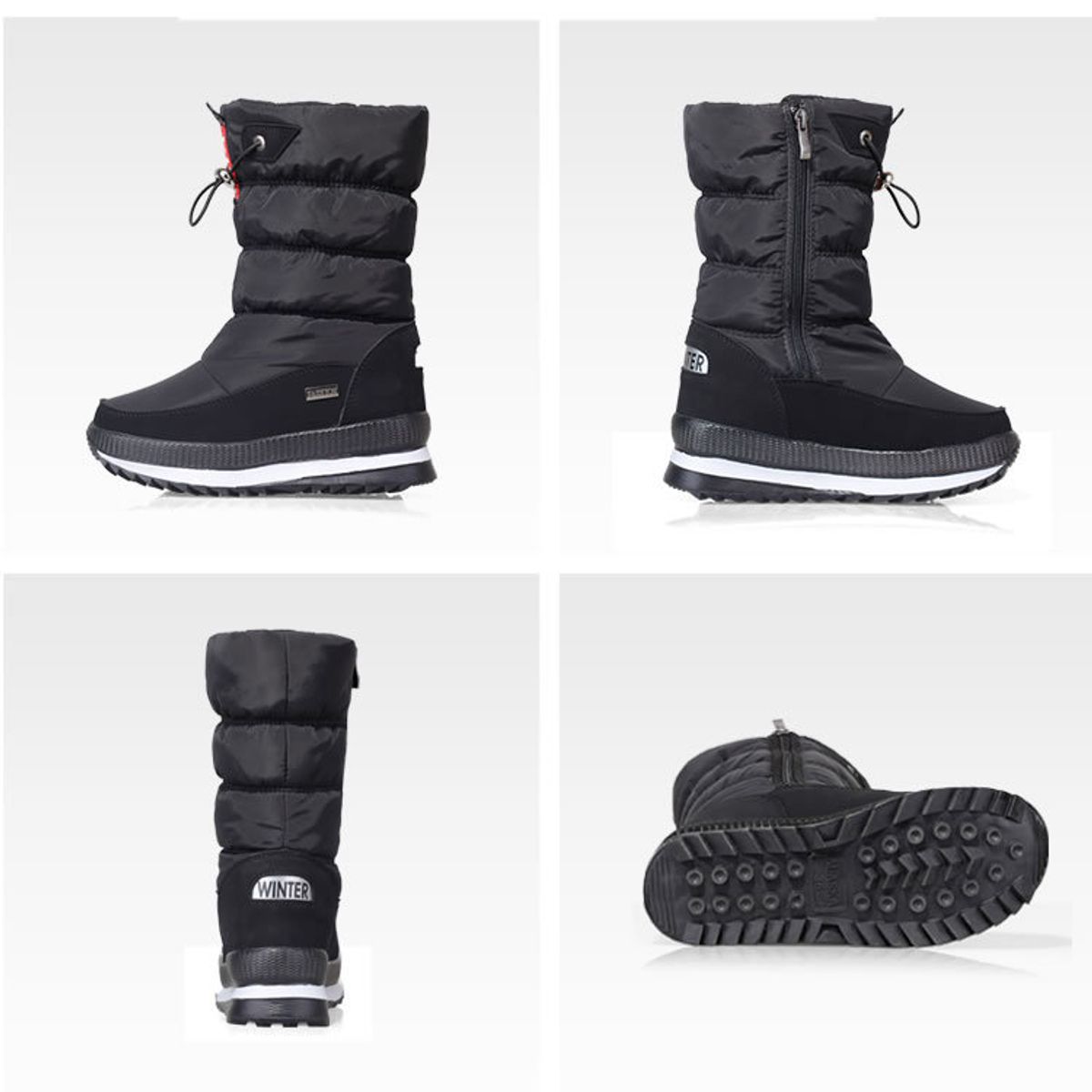 BLWOENS - Botas de algodón para Mujer - Gris