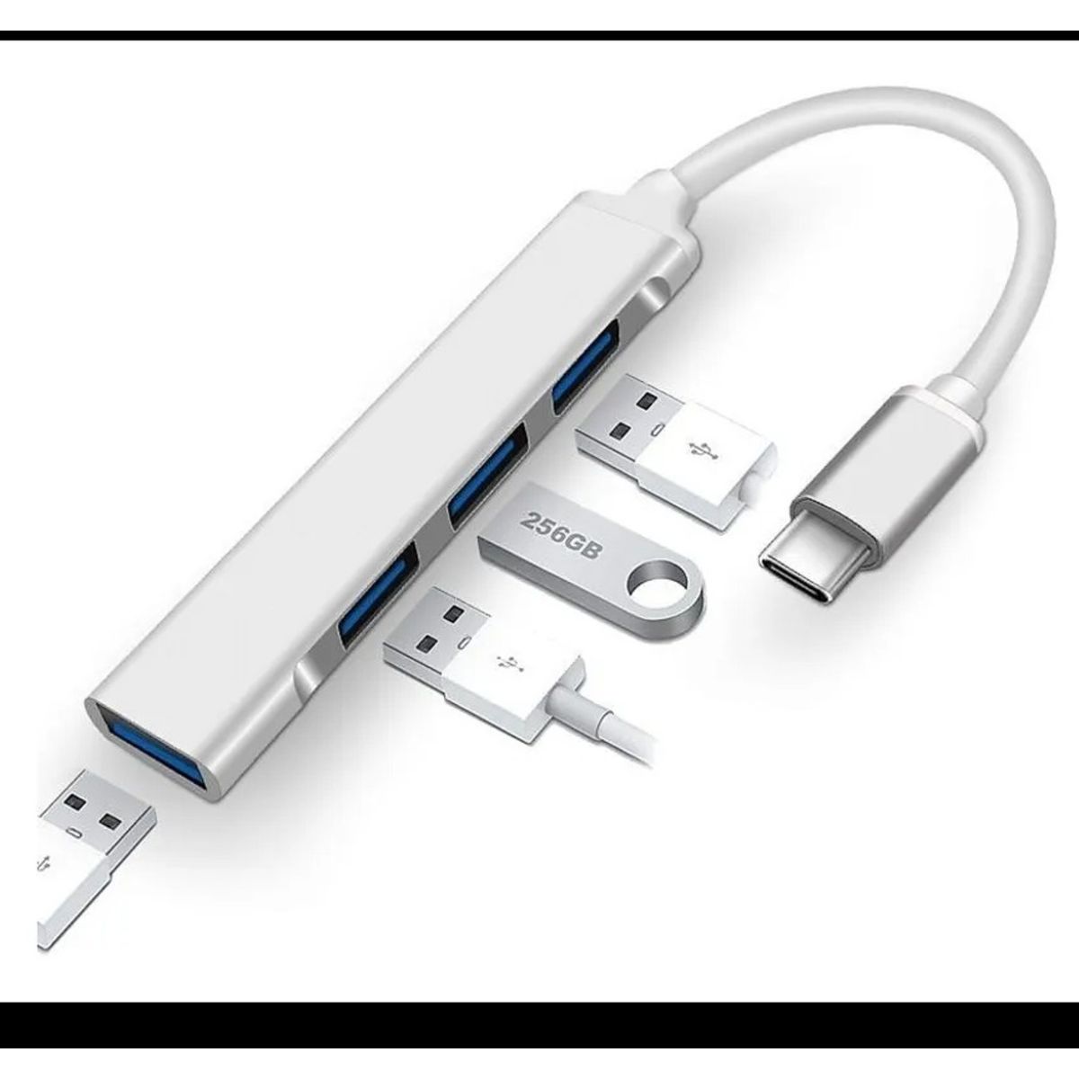 OEM - ADAPTADOR USB HUB TIPO C 4 X USB 30 4 EN 1