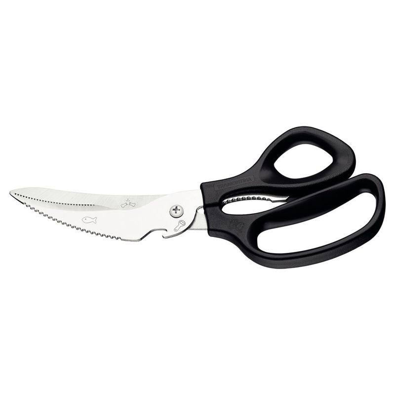 TRAMONTINA - Tijera Trinchante Tramontina con Lámina en Acero Inoxidable y Mango de Polipropileno Negro 8"