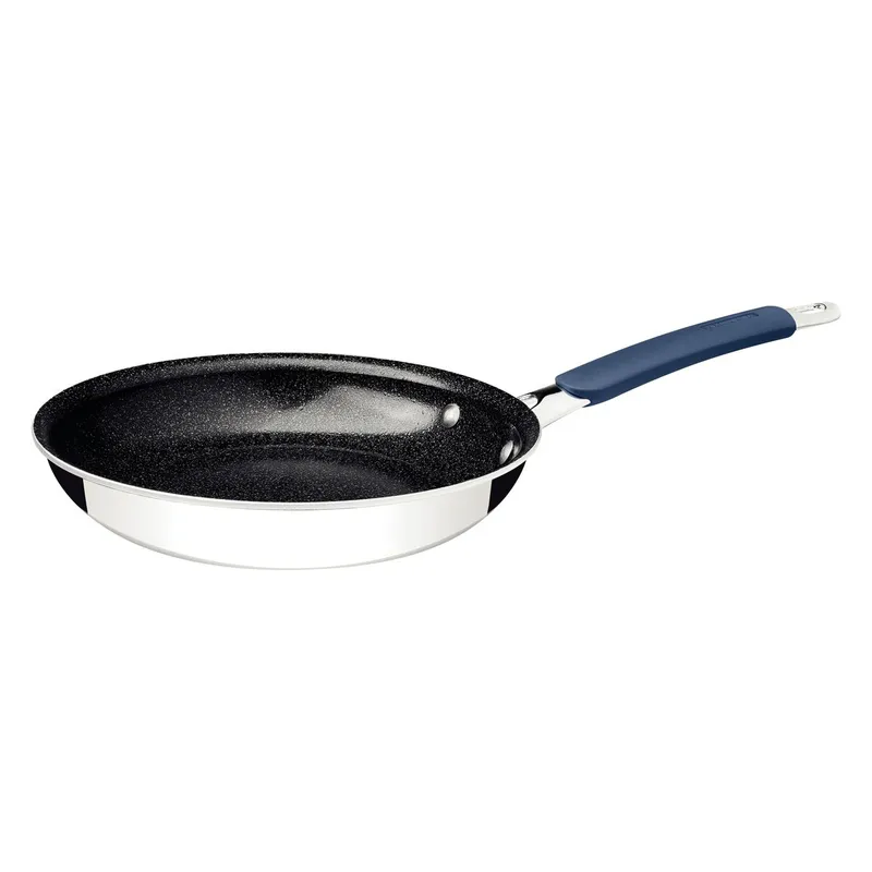 TRAMONTINA - Sartén Tramontina Romagna en Acero Inoxidable y Aluminio con Revestimiento Interno Cerámico Black Stone 30 cm 3 L