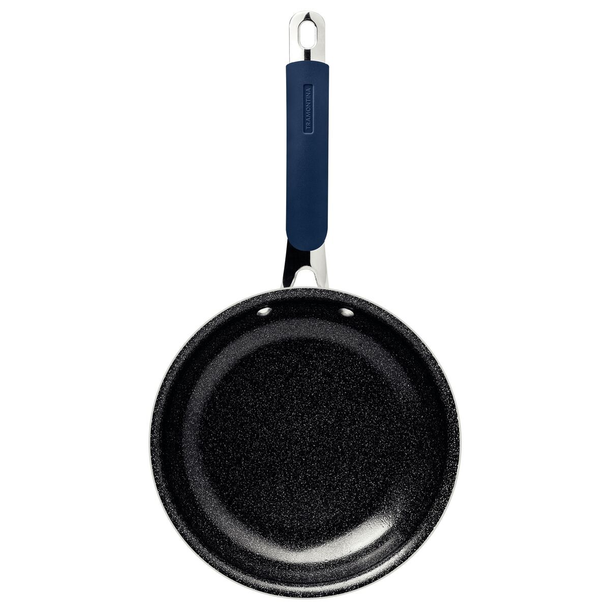 TRAMONTINA - Sartén Tramontina Romagna en Acero Inoxidable y Aluminio con Revestimiento Interno Cerámico Black Stone 30 cm 3 L