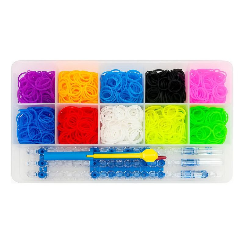 GENERICO - Set Pulseras Loom 3000 Bandas Elasticas + Telar + Accesorios