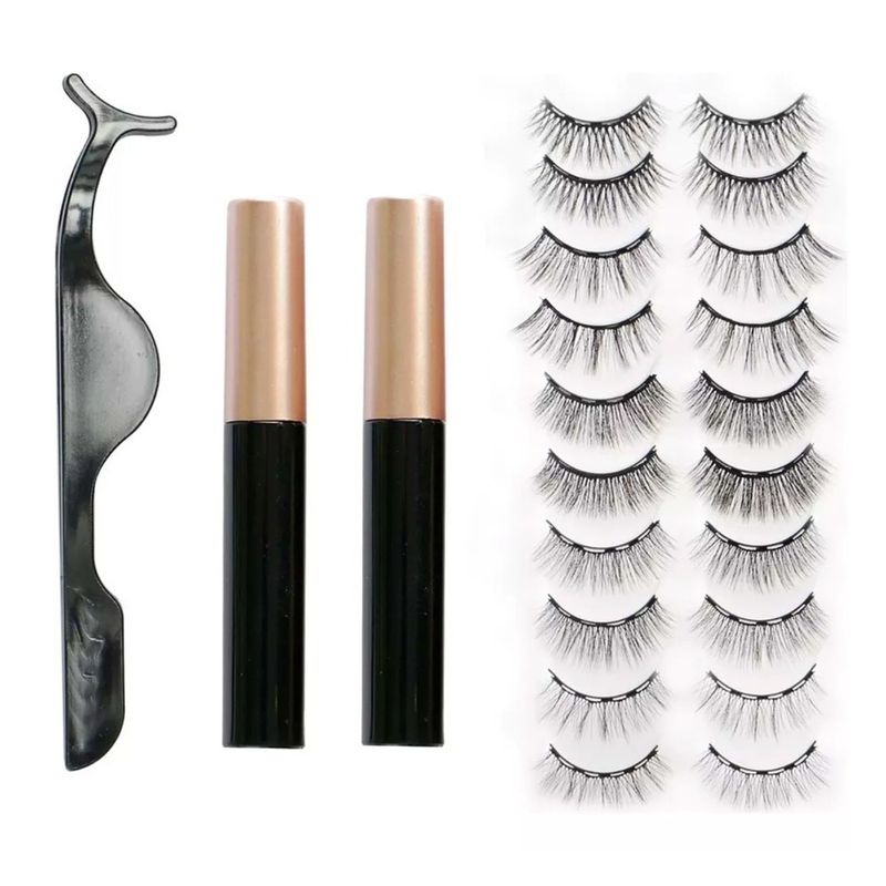 OEM - KIT 10 PARES PESTAÑAS MAGNÉTICAS REUTILIZABLES