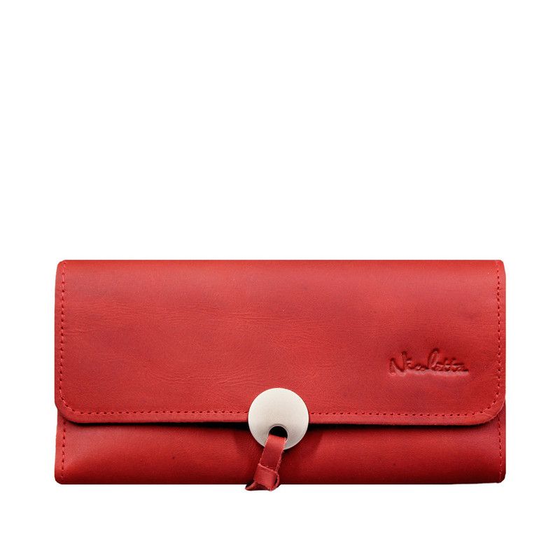 NICOLETTA - Billetera Mujer Nix Nicoletta 100% Cuero Genuino Rojo