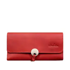 NICOLETTA - Billetera Mujer Nix 100% Cuero Genuino Rojo