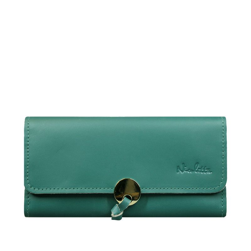 NICOLETTA - Billetera Mujer Nix Nicoletta 100% Cuero Genuino Verde