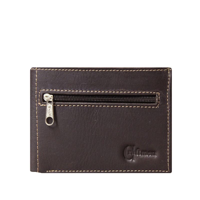 CRAFTMEN - Billetera Hombre Craftmen 100% Cuero Natural  Cafe