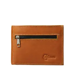 CRAFTMEN - Billetera Hombre 100% Cuero Natural Cafe Claro