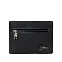 CRAFTMEN - Billetera Hombre 100% Cuero Natural Negro