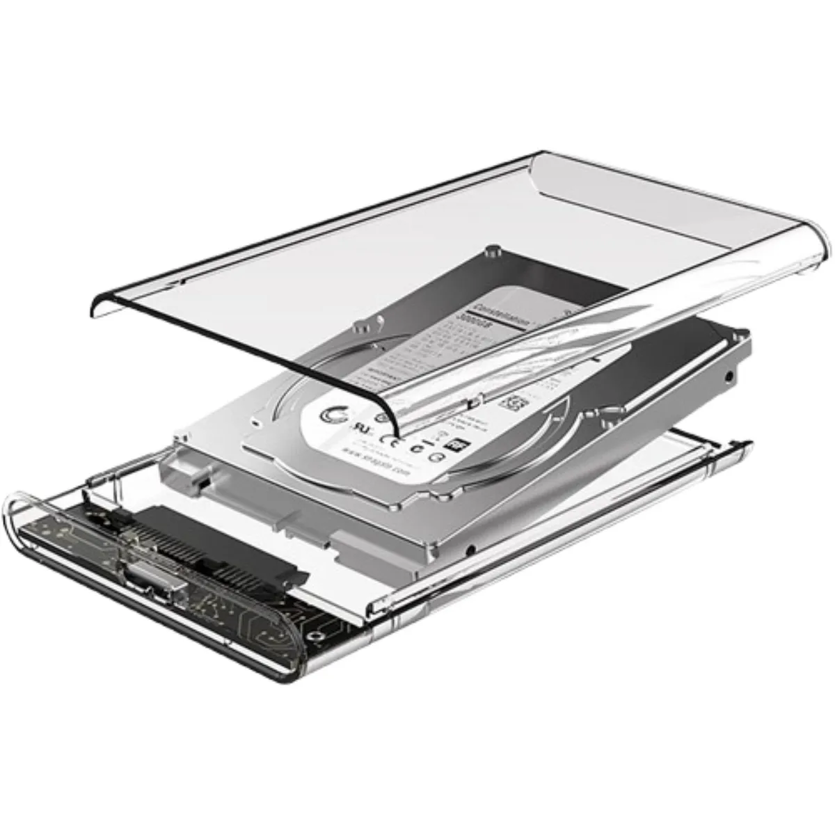 OEM - COFRE CASE TRANSPARENTE DISCO DURO SATA25 USB30.