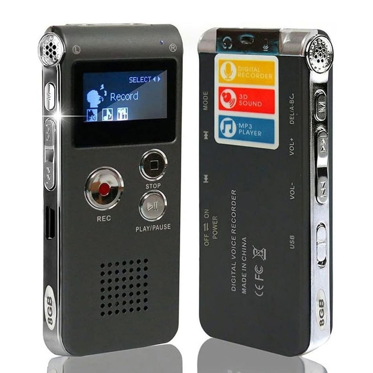 OEM - GRABADORA DIGITAL PROFESIONAL DE VOZ 8GB MP3