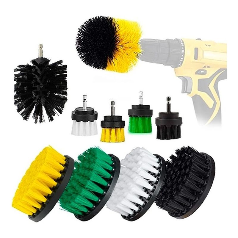 QUICK - Set 10 Cepillos De Limpieza Para Taladro Auto Hogar Tapiz