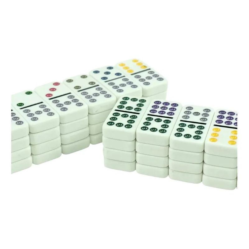 MOVI - Juego De Domino 91 Pz Doble 12 Profesional Para 12 Jugadores